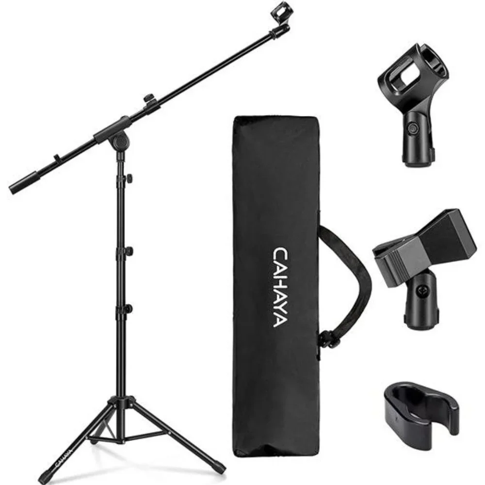 Tripod Microphone Stand Boom Arm Floor Mic Stand with Carrying Bag